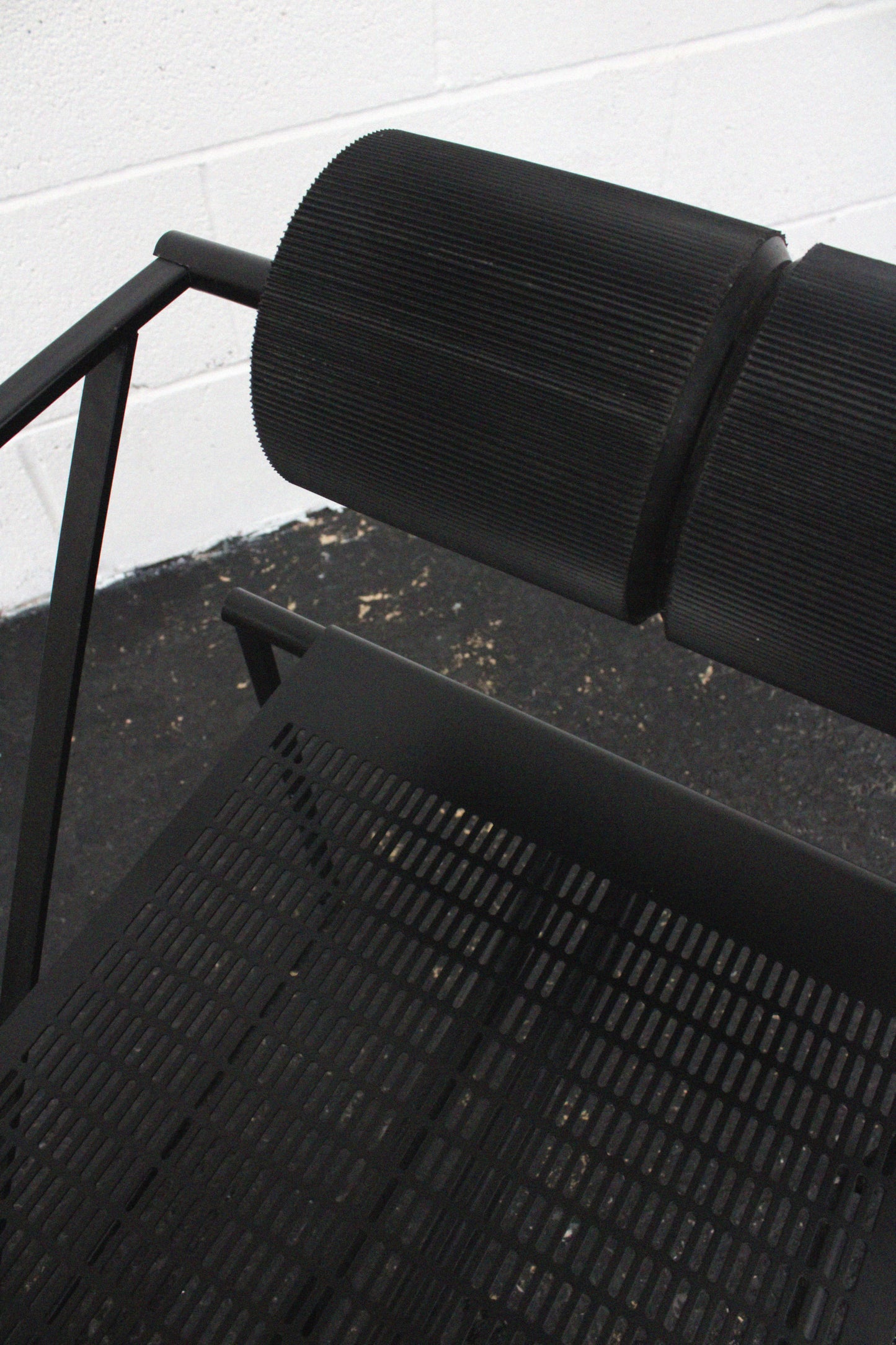 ‘Seconda’ chair in black steel by Mario Botta, Italy 1980s