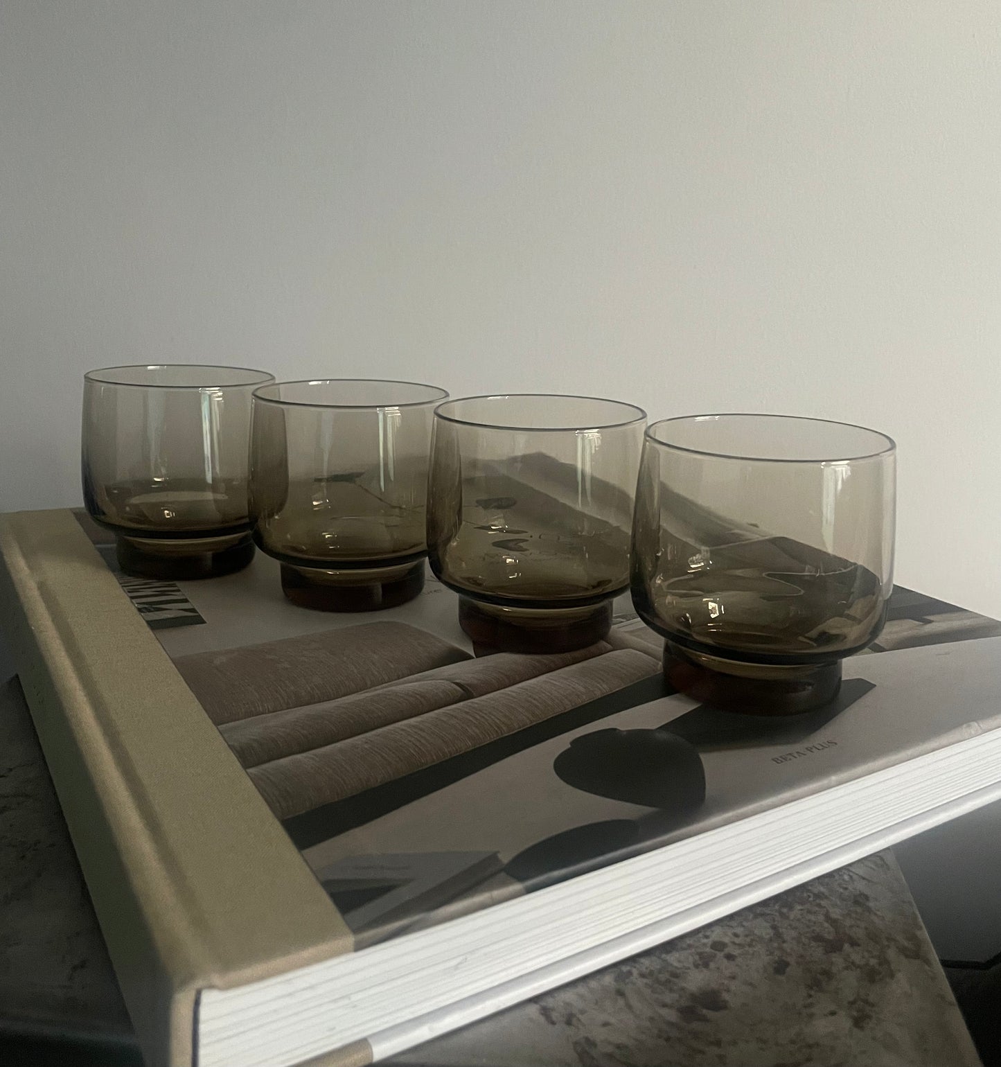LUMINARC Tivoli rolypoly smoked glasses (set of 4)
