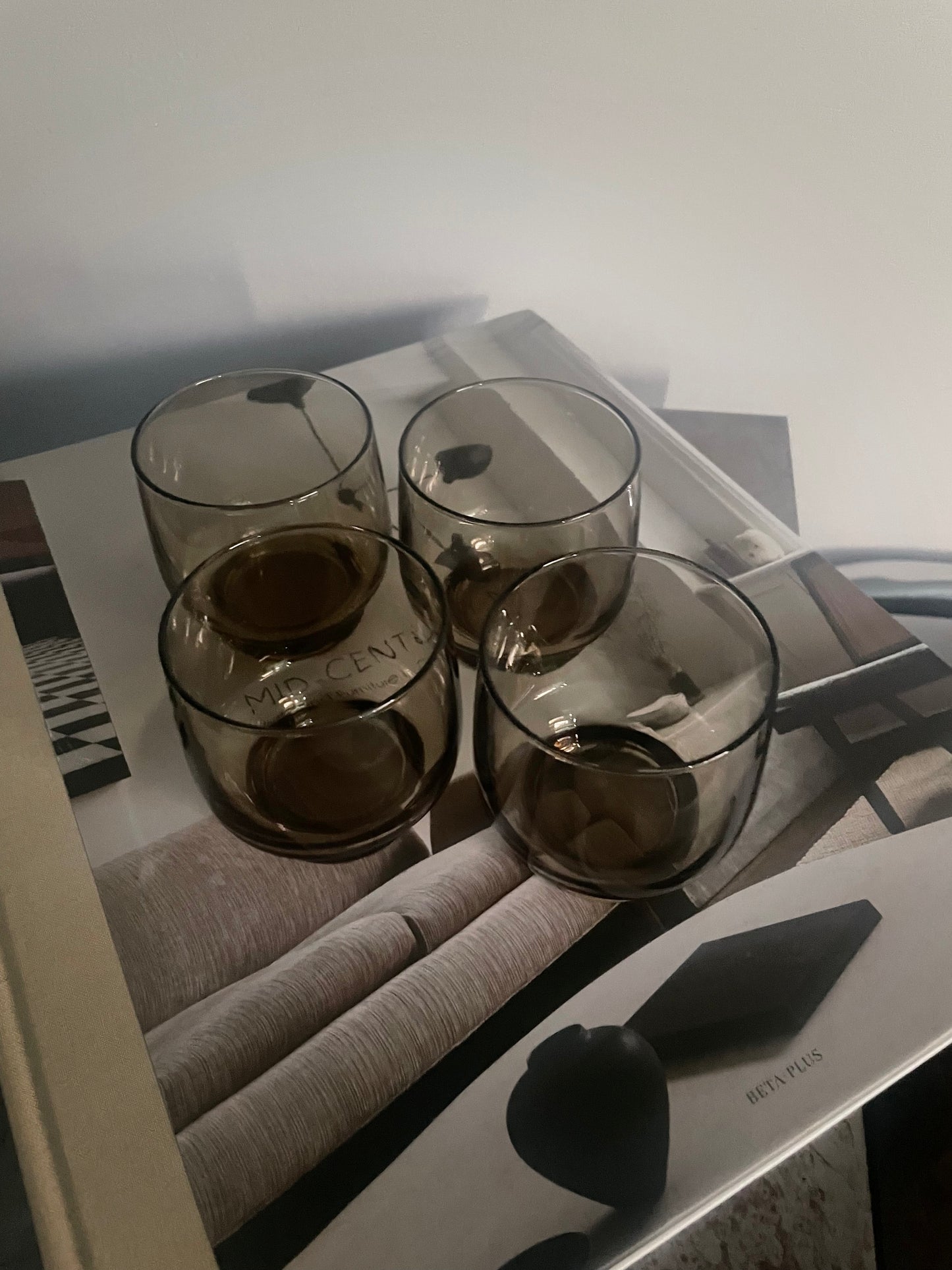 LUMINARC Tivoli rolypoly smoked glasses (set of 4)