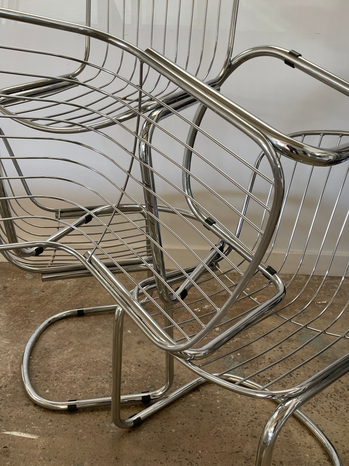 GASTONE RINALDI Cantilever Chairs x 4