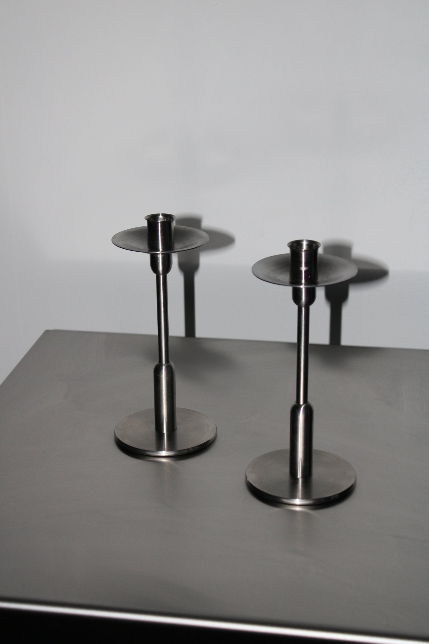 Robert Welch stainless steel candlesticks, 1970’s
