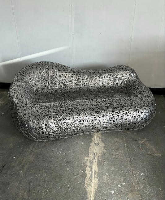Woven Aluminium 2 seater sofa - 1 of 1, 2000’s