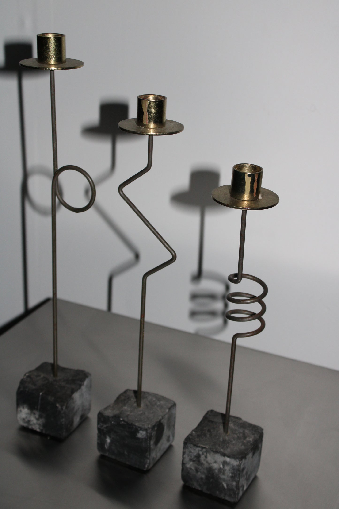 Vintage Ikea ‘Kräsen’ trio candlesticks by Ehlén Johansson, 1987
