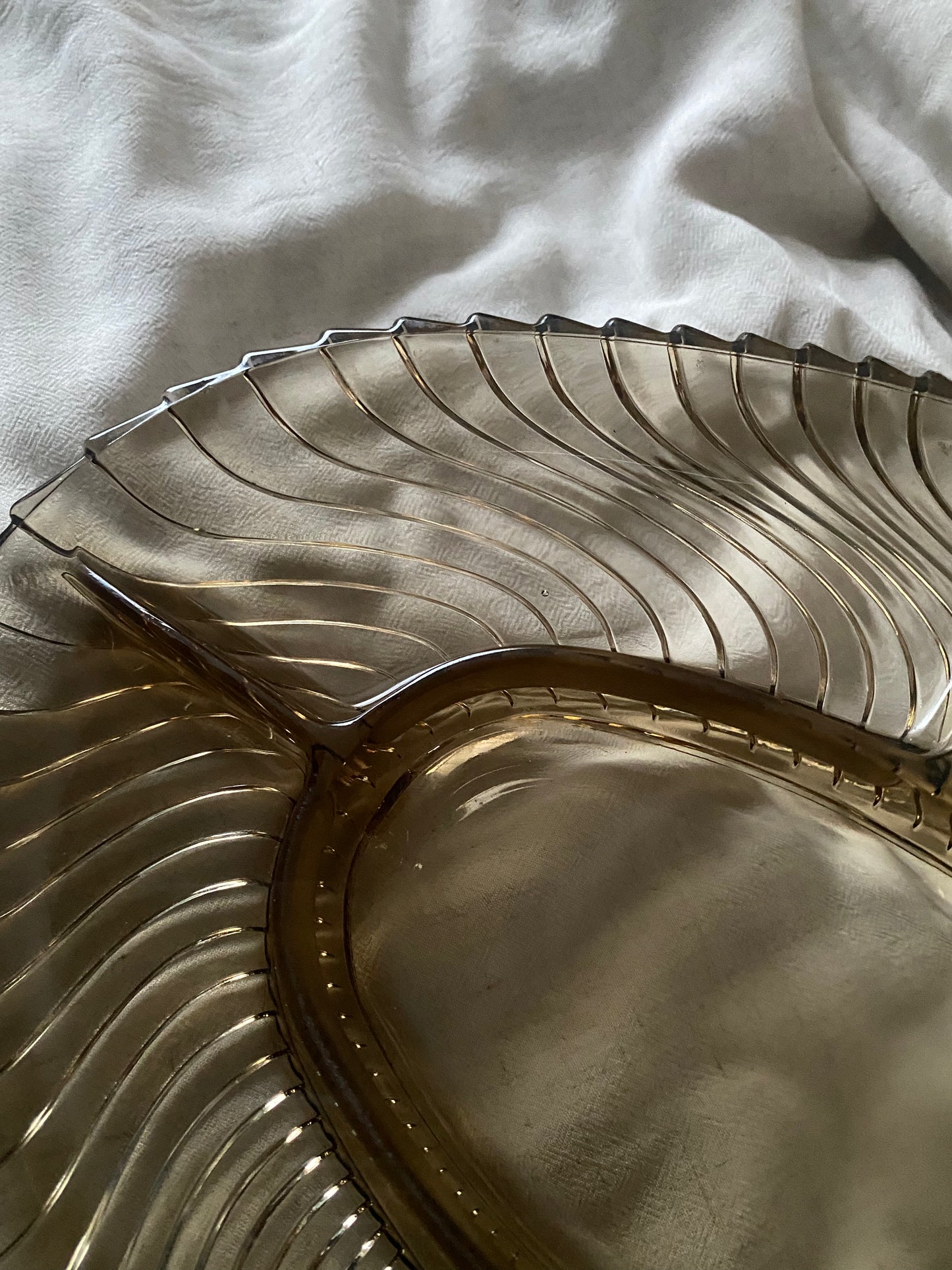 VEROPO FRANCE 1970's Smoked Glass Trinket/ Nibbles dish