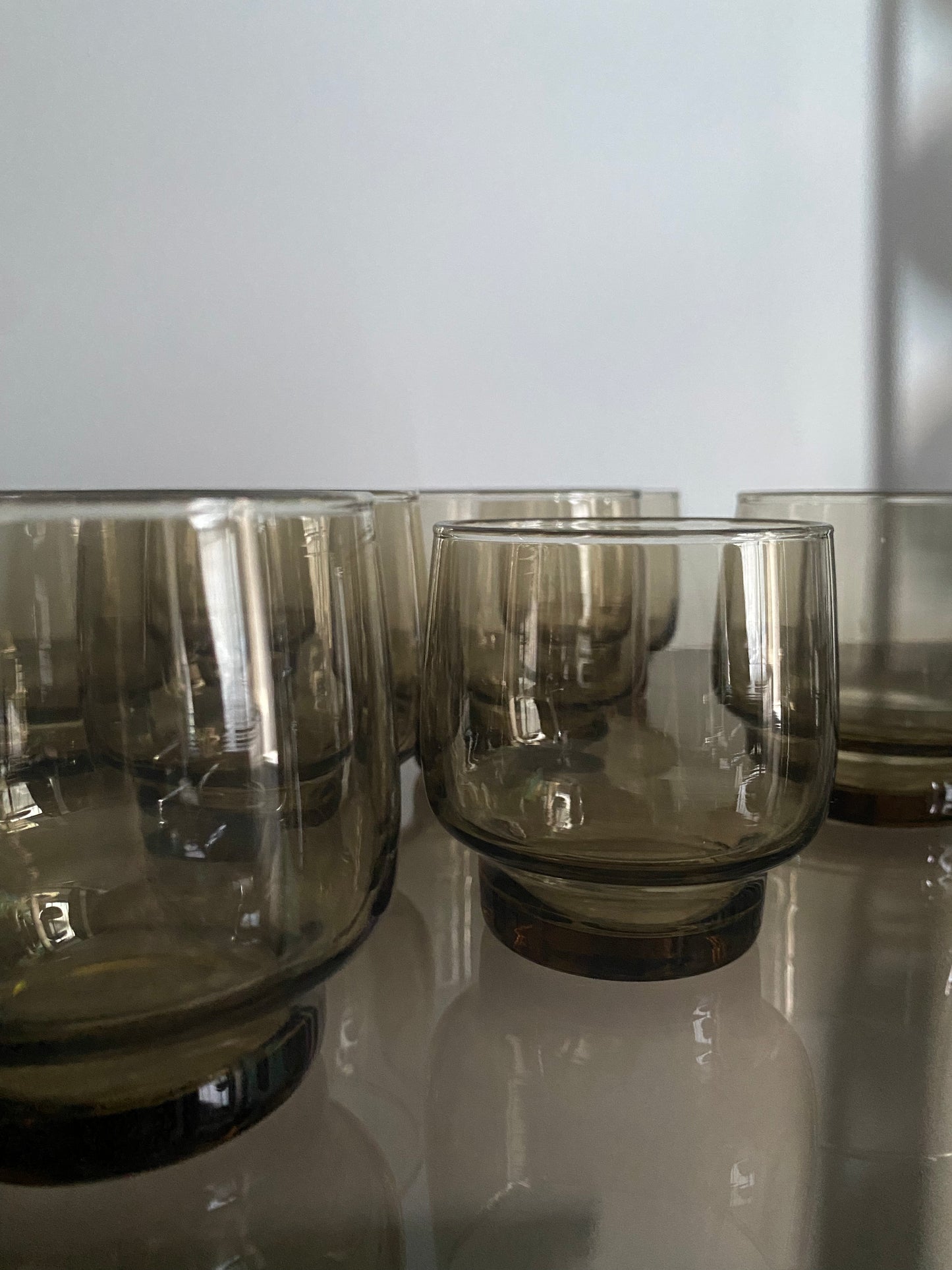 ROLYPOLY Smoked glasses (set of 8)